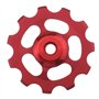 Create idea Roues Dérailleur Arrière 2pcs Rouge Scellé par Aluminium 11T Soutenant Jockey Roule Poulie