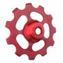 Create idea Roues Dérailleur Arrière 2pcs Rouge Scellé par Aluminium 11T Soutenant Jockey Roule Poulie