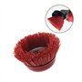 YINETTECH 2pcs 75mm 3 Pouces Filament en Nylon Abrasif Coupe Brosse en Acier Filetage Interne M14x2 Rouge pour Polissage du Méta