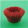 YINETTECH 2pcs 75mm 3 Pouces Filament en Nylon Abrasif Coupe Brosse en Acier Filetage Interne M14x2 Rouge pour Polissage du Méta