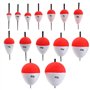 OriGlam Lot de 14 flotteurs de pêche en Mousse Rigide à Clipser - Rouge et Blanc - pour Crappie