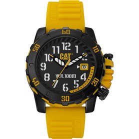 CATERPILLAR - Montre Watch Ø 44 mm ABS Bracelet Silicone Noir/Jaune