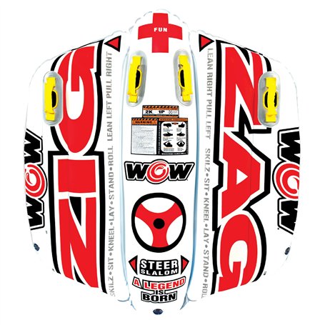 WOW World of Watersports Tube Gonflable en Zigzag pour 1 ou 2 Personnes pour Bateau