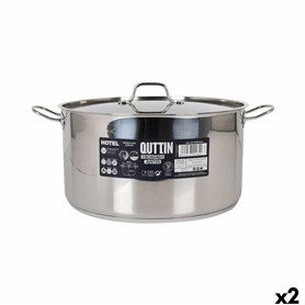 Casserole avec Couvercle Quttin ø 34 x 18 cm (2 Unités)