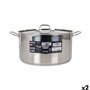 Casserole avec Couvercle Quttin ø 34 x 18 cm (2 Unités)