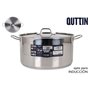 Casserole avec Couvercle Quttin ø 34 x 18 cm (2 Unités)