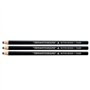 UNI-BALL Lot de 3 Crayons gras DERMATOGRAPH 7600 Multi support Taille facilitée Noir