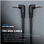 5 mm compact – procure une connexion premium grâce à des connecteurs coudés TRS MIDI 3