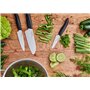 Kyocera KB-RD BK 4KN FK EU Set de couteaux en céramique avec couteau universel, couteau Santoku et bloc rond pour 8 couteaux, la