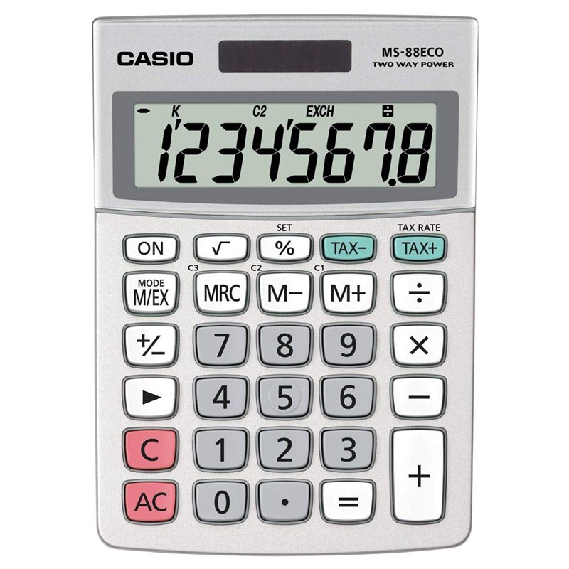 Casio MS-88ECO Calculatrice financière solaire Gris
