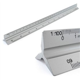 Règles Aluminium échelle triangulaire échelle triangulaire de 1: 100