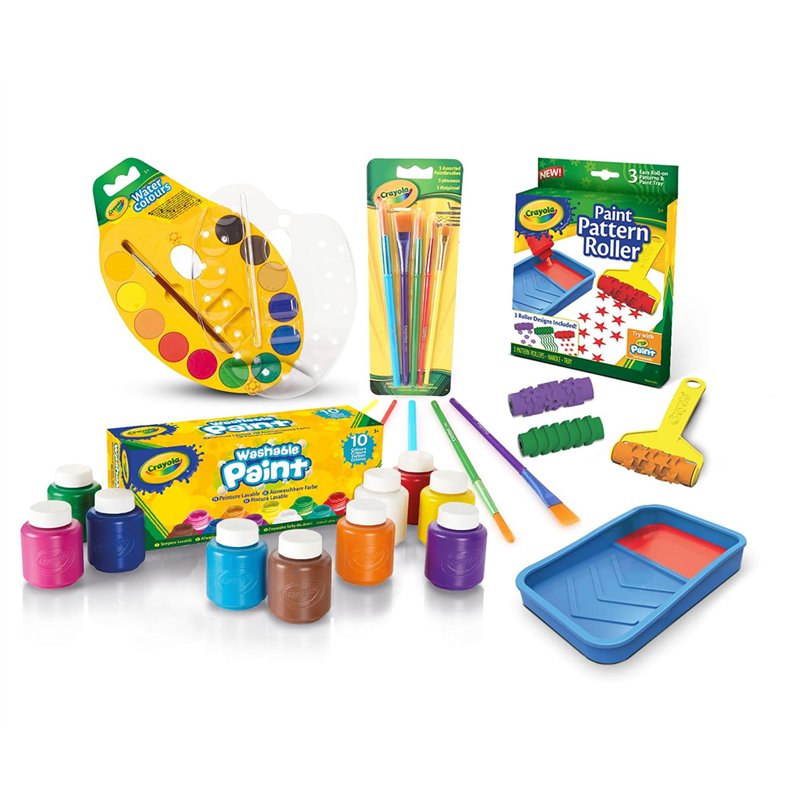 CRAYOLA Kit d'activité Paint extravaganza, Activités artistiques et artisanales, Fournitures peinture Maison et École, Cadeaux e
