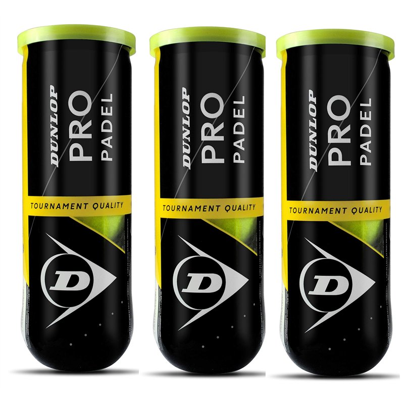 Dunlop Pro – Balles de Padel Jaune Taille Unique