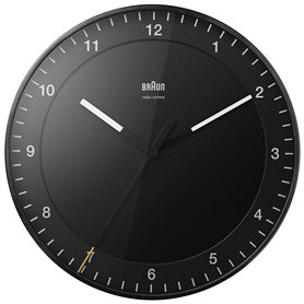 Braun Grande Horloge Murale analogique Classique pour Le Fuseau horaire de l’Europe Centrale (DCF) avec Mouvement de Balayage Si