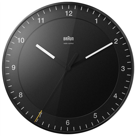 Braun Grande Horloge Murale analogique Classique pour Le Fuseau horaire de l’Europe Centrale (DCF) avec Mouvement de Balayage Si