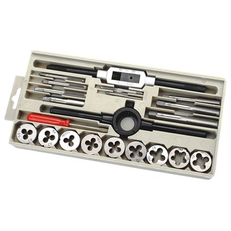 C.K T4032 Coffret de tarauds et filières Métriques 21 pièces Argent