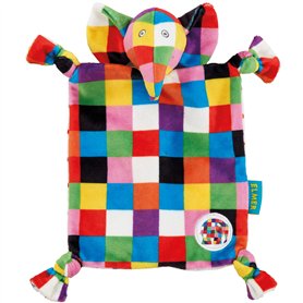 Rainbow Designs Couverture Douce Elmer l'éléphant de Couverture Douce en Peluche Super Douce Elmer l'éléphant pour Les bébés