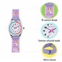 Tikkers Filles Analogique Quartz Montre avec Bracelet en Tissu TK0148