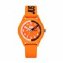 hype Montre À Bracelet Enfant Orange Silicone Noir Imprimé Time Teacher Cadran