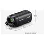 Panasonic HC-V380 Camescopes Classique 1080 pixels Zoom Optique 50 x 2.51 Mpix- Version étrangère