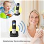 Panasonic Téléphone sans fil KX-TGH723GS avec répondeur, lot de 3 (téléphone DECT, faible rayonnement, écran couleur, bloqueur d