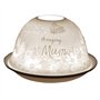 Cello Photophore en porcelaine – Superbe motif maman avec projection 3D et message pour bougies chauffe-plat parfumées non parfu