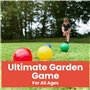 Toyrific Jeu de Boules Classiques en Plastique pour Jeux de Jardin familiaux BGG1535