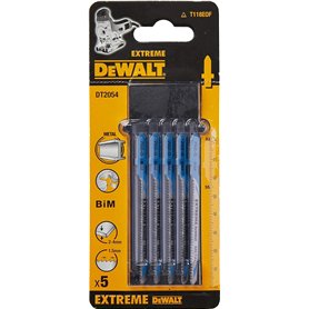 DeWalt DT2054QZ Lame de scie sauteuse pour manche métallique en T HSS T118EOF Lot de 5 (Import Grande Bretagne) Argent