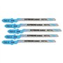 DeWalt DT2054QZ Lame de scie sauteuse pour manche métallique en T HSS T118EOF Lot de 5 (Import Grande Bretagne) Argent