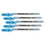 DeWalt DT2054QZ Lame de scie sauteuse pour manche métallique en T HSS T118EOF Lot de 5 (Import Grande Bretagne) Argent