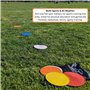Lusum Lot de 20 disques de marquage ronds en caoutchouc antidérapant avec sac de transport pour entraînement de football