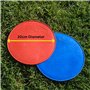 Lusum Lot de 20 disques de marquage ronds en caoutchouc antidérapant avec sac de transport pour entraînement de football