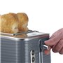 Russell Hobbs Grille Pain [Fentes Extra Larges] Inspire Gris (Design Moderne, Contrôle Brunissage ajustable, Tout type de pain, 