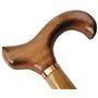 Canne de marche - Pour homme - En bois naturel avec taches - 94 cm de hauteur