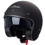 Casque Moto Jet Cafe Racer Homologué ECE 22-05 Scooter Custom Noir Mat L