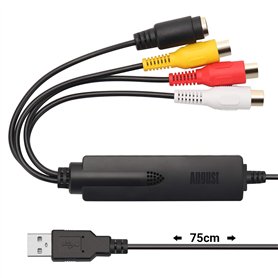 Convertisseur Video Audio Analogique Numérique USB – August VGB350 – Transférer VHS mini DV Hi8 DVD K7 sur PC