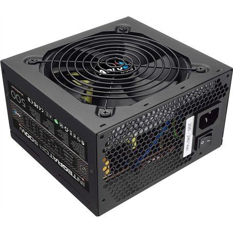 AeroCool Integrator 500 W 80 Plus Bronze Power Supply Unit with UK 3 Pin Power Lead