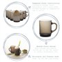 Duralex Tasses è cafè en verre Versailles - Tasses 260 ml pour thè, boissons chaudes - Fumèe - Paquet de 12