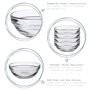 Duralex Lys en Verre Stacking Bols pour la Cuisine, Service - 17cm (7") - Paquet de 6