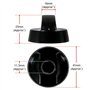 Spares2go Boutons de commutateur de commande noir universel pour toutes les marques de four, cuisinière et plaques de cuisson (L