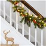 Lights4fun Guirlande Lumineuse Boule à LED Blanc Chaud sur Câble Transparent avec Interrupteur pour Intérieur