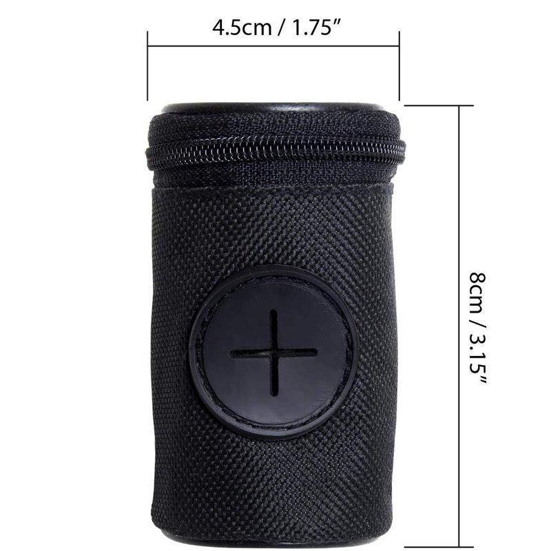 Image secondaire de iGadgitz Home U7168 Distributeur Sac a Crottes Chien en Tissu, Porte Sac Dejection Canine avec Mousqueton - Noir