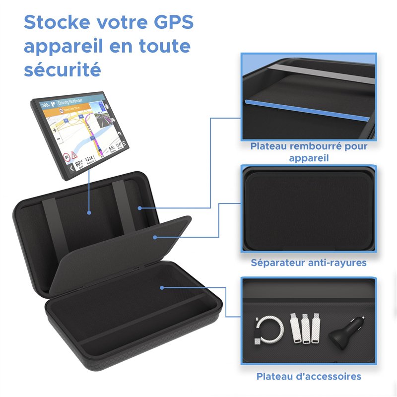 Image secondaire de Noir Étui de Transport pour Garmin Zumo XT 595LM 396LMT-S 346LMT-S 395LM 345LM 300LM 340LM 390LM 590LM 4.3'' 5'' GPS Sat Nav ave