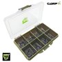 Carp On - 80 hameçons assortis sans ardillon pour pêche à la carpe – Courbés et larges (tailles 4, 6, 8 et 10) livrés dans une b
