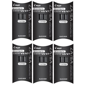 Cartouche de rechange d’encre Noir BXC-V5/V7 de marque Pilot pour Hi-Tecpoint V5 et V7