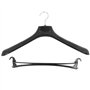 TRIXES Cintres Larges Pantalons Costumes Manteaux Vestes en Plastique Noir - Lot de 5