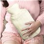 Couverture tricotée pour bouillotte, isolant tricoté crème, accessoires d’hiver tricotés, cadeau parfait de Noël/fête des mères/