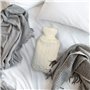 Couverture tricotée pour bouillotte, isolant tricoté crème, accessoires d’hiver tricotés, cadeau parfait de Noël/fête des mères/