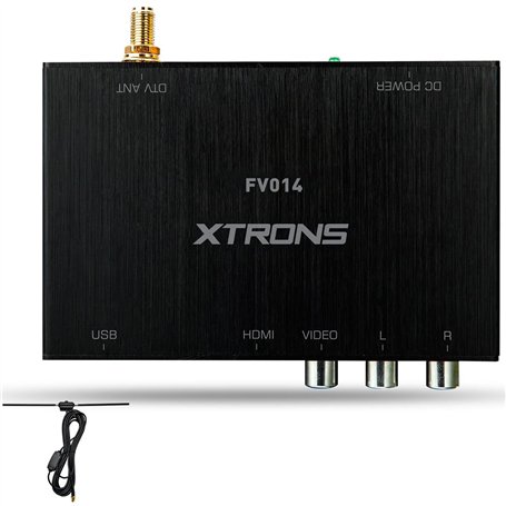 Xtrons Voiture numérique DVB-T / T2 TV Box Freeview HDMI HD USB Tuner TV récepteur Voiture stéréo Lecteur DVD Camion Bus véhicul