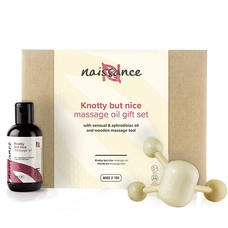 Naissance Coffret Cadeau Huile de Massage Naturelle Knotty but Nice - Idée Soirée Amoureux Massage Sensuel